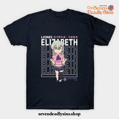 Cute Chibi Elizabeth Liones T-Shirt Navy Blue / S