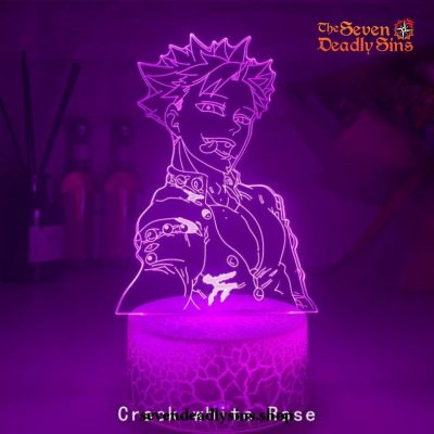The Seven Deadly Sins Ban 3D Lamp Nightlight Crack White / 7 Color No Remote